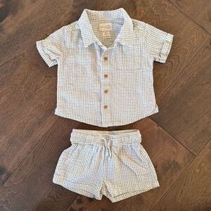 Little Planet by Carter's Organic Checkered Shirt and Shorts Set